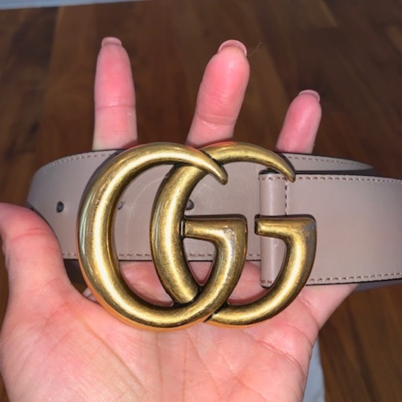 Gucci Gold and Rose Interlocking G Belt w/ Dust Bag - Picture 4 of 5